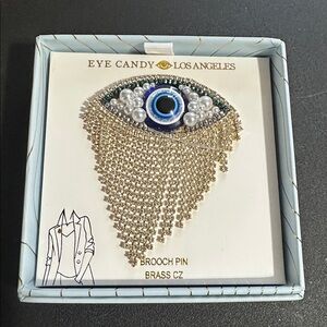 Eye candy evil eye brooch pin